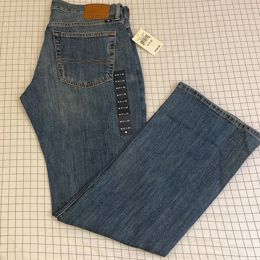 NWT Lucky Brand 455 relaxed fit wide boot cut jeans 31 x 32